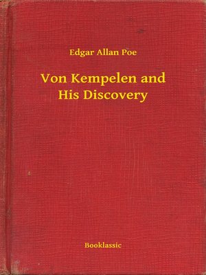 cover image of Von Kempelen and His Discovery